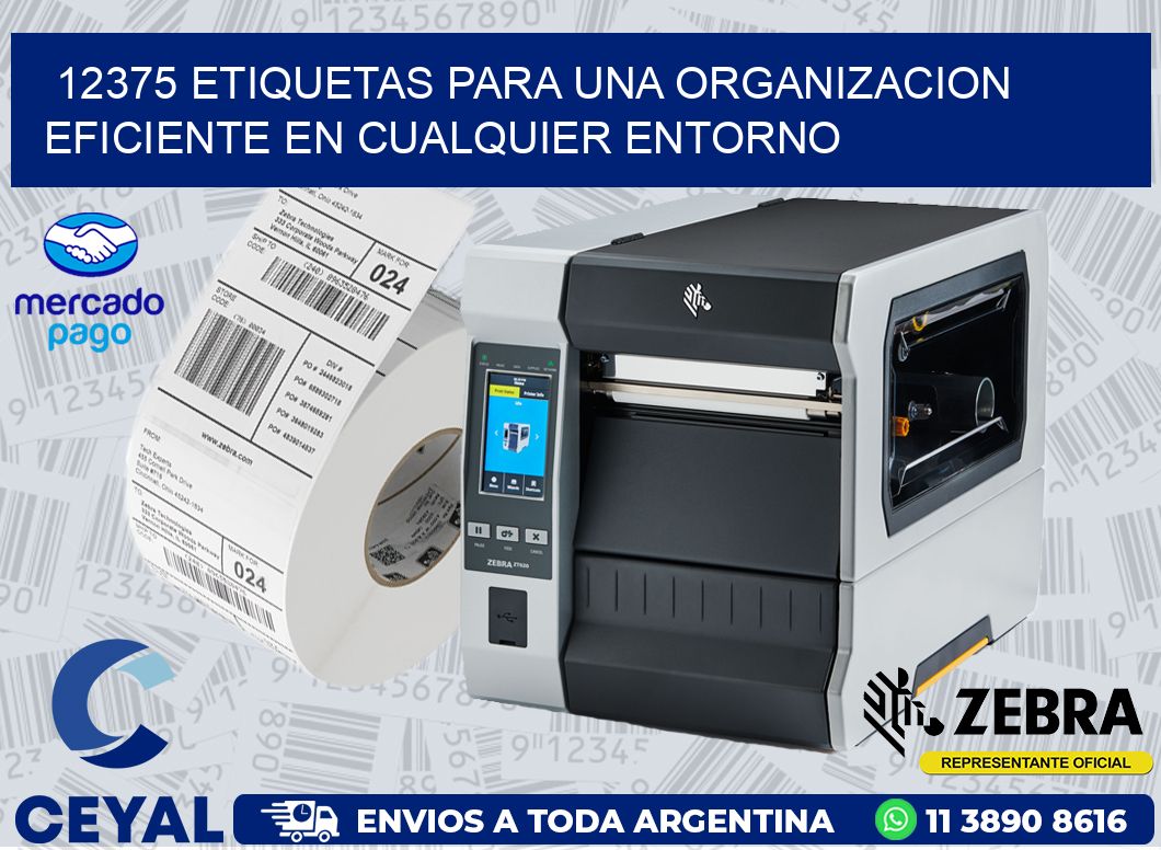 12375 ETIQUETAS PARA UNA ORGANIZACION EFICIENTE EN CUALQUIER ENTORNO