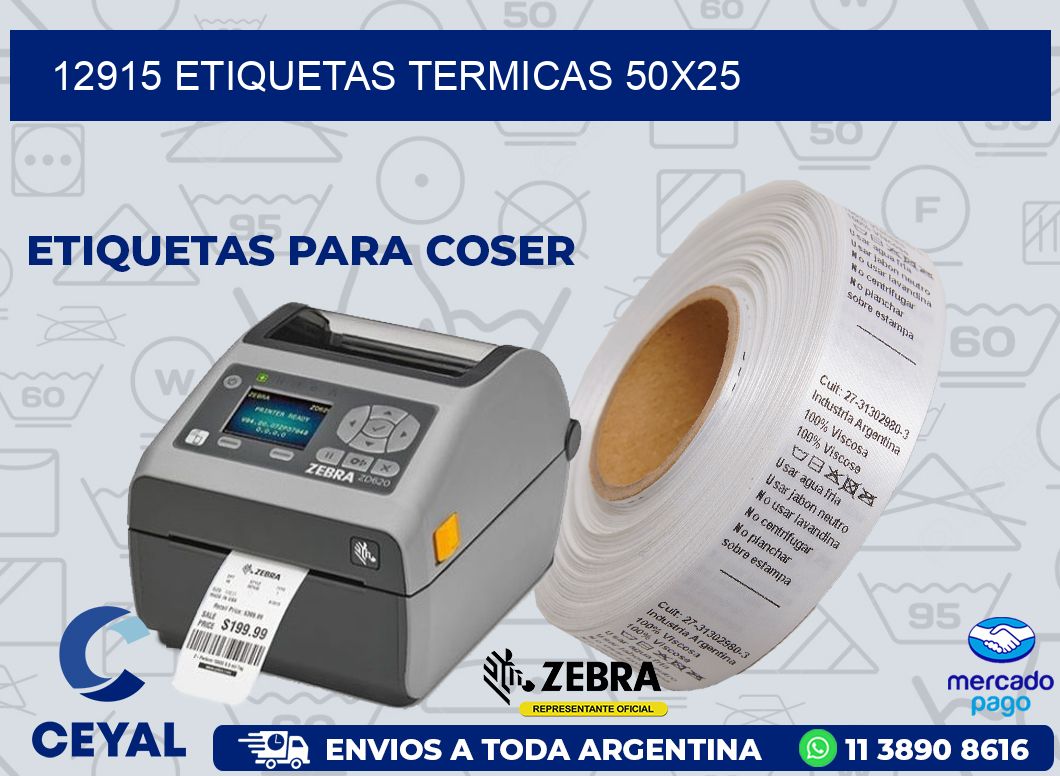 12915 ETIQUETAS TERMICAS 50X25