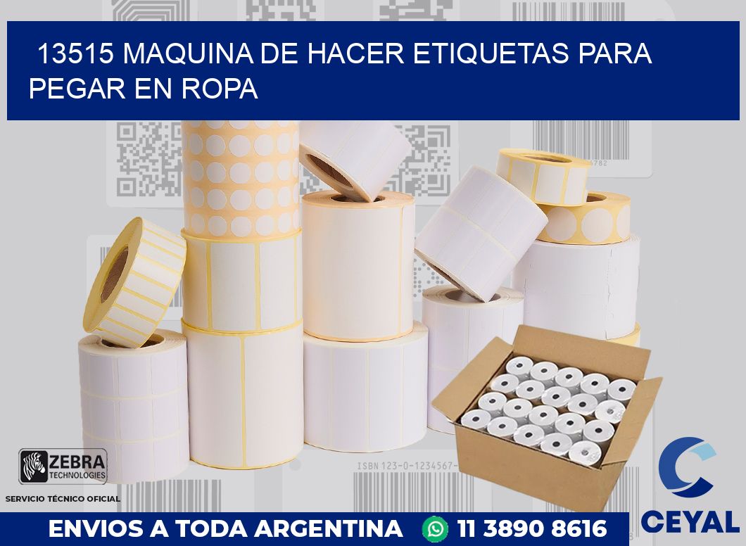 13515 MAQUINA DE HACER ETIQUETAS PARA PEGAR EN ROPA