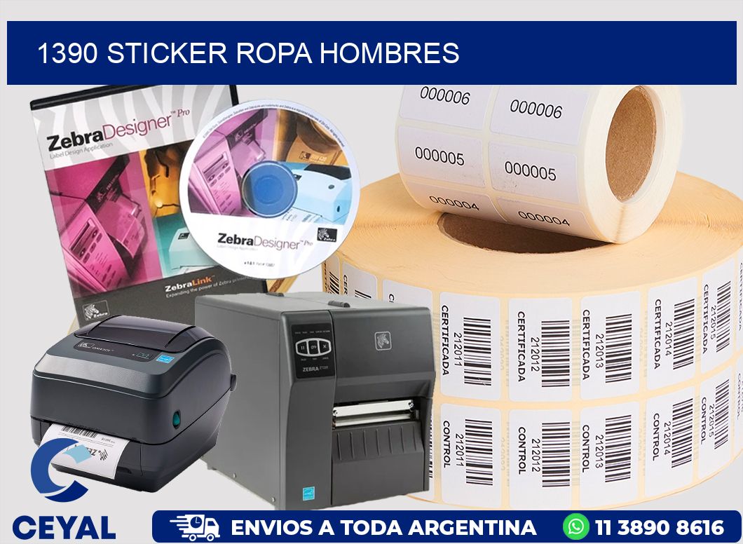 1390 STICKER ROPA HOMBRES