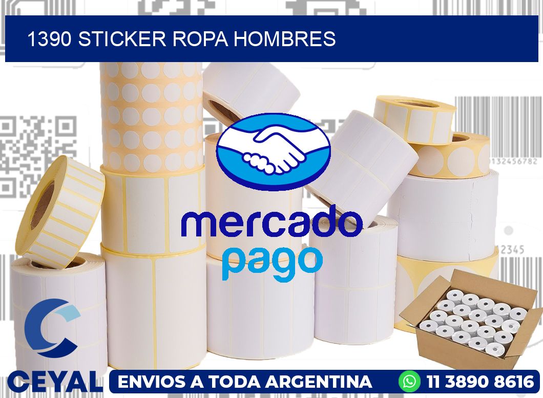 1390 STICKER ROPA HOMBRES