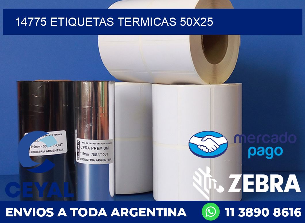 14775 ETIQUETAS TERMICAS 50X25