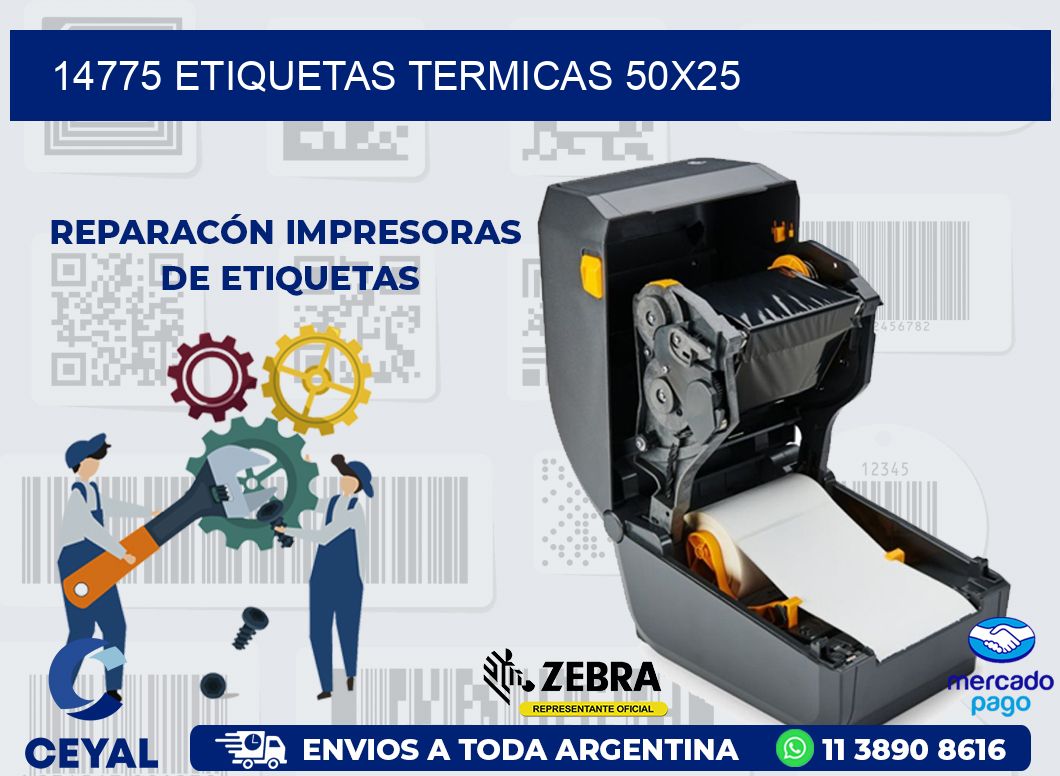 14775 ETIQUETAS TERMICAS 50X25