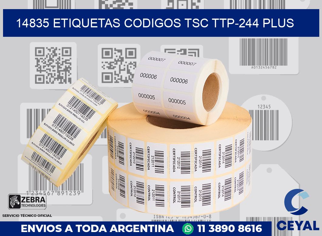 14835 ETIQUETAS CODIGOS TSC TTP-244 PLUS
