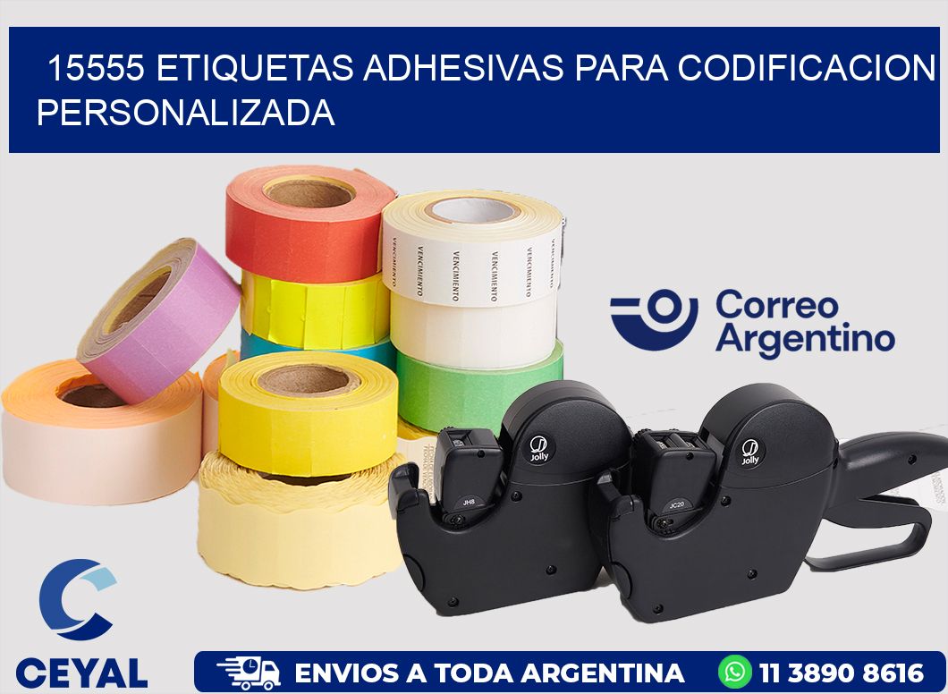 15555 ETIQUETAS ADHESIVAS PARA CODIFICACION PERSONALIZADA
