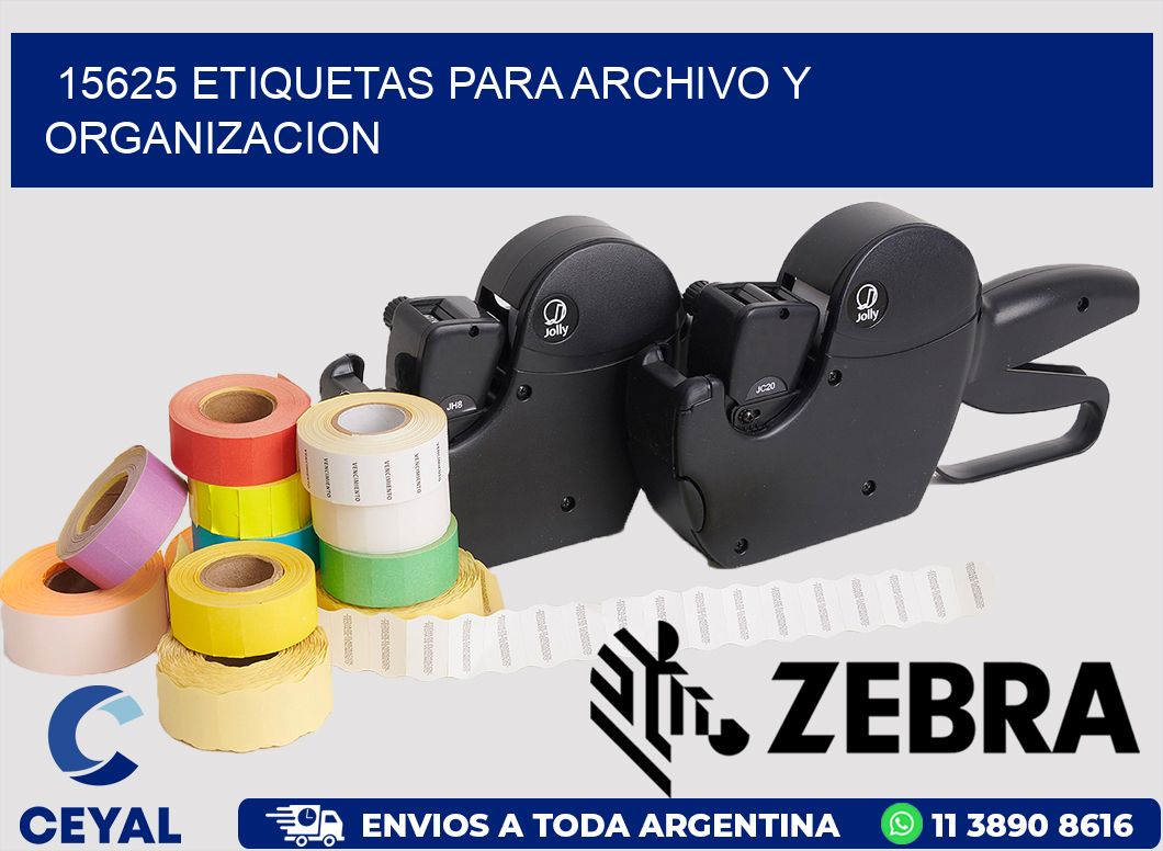 15625 ETIQUETAS PARA ARCHIVO Y ORGANIZACION