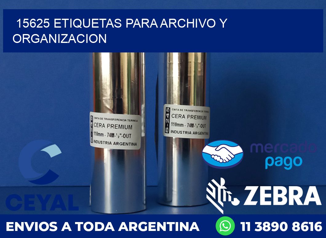 15625 ETIQUETAS PARA ARCHIVO Y ORGANIZACION