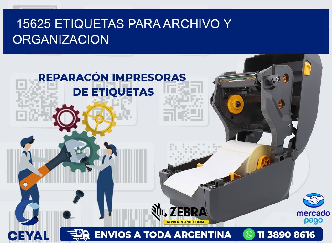 15625 ETIQUETAS PARA ARCHIVO Y ORGANIZACION