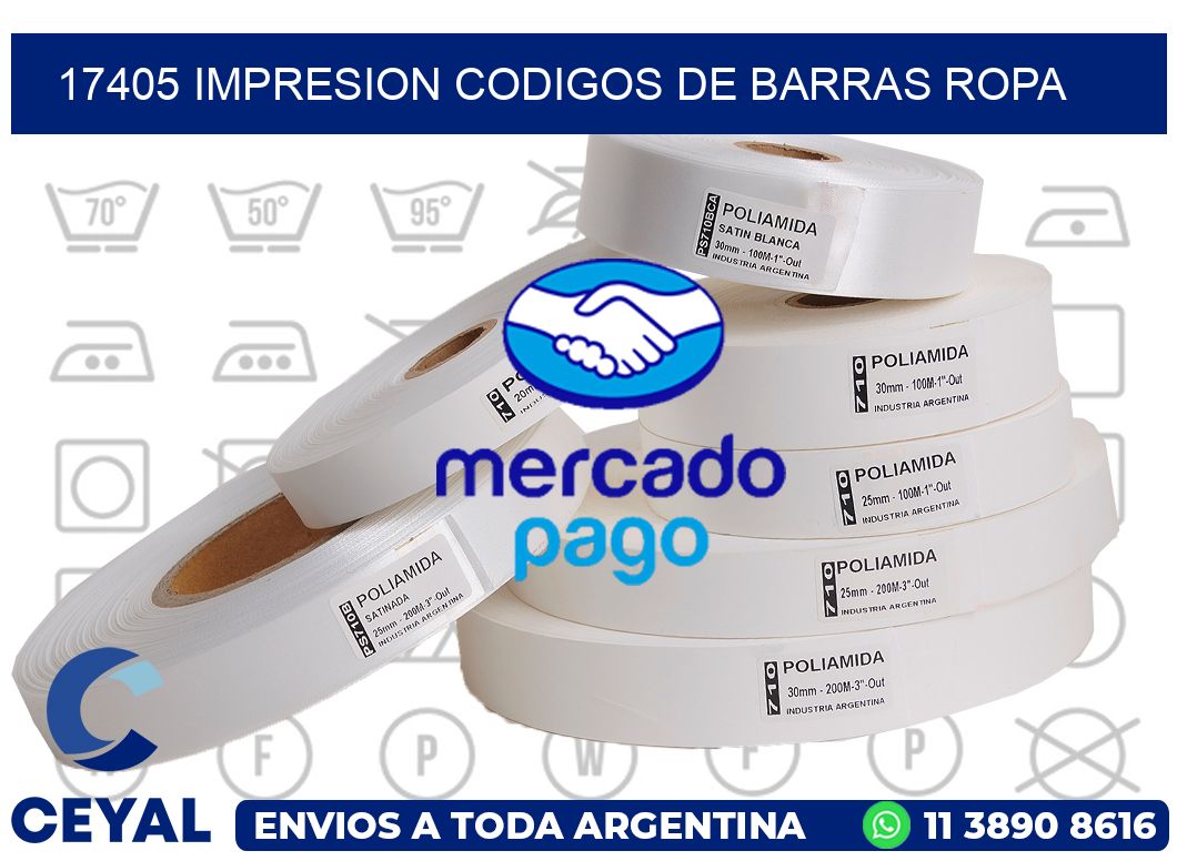 17405 IMPRESION CODIGOS DE BARRAS ROPA