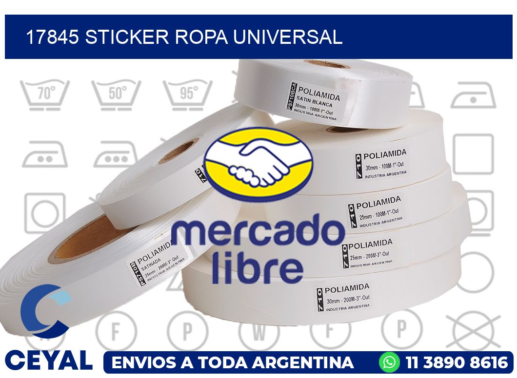 17845 STICKER ROPA UNIVERSAL