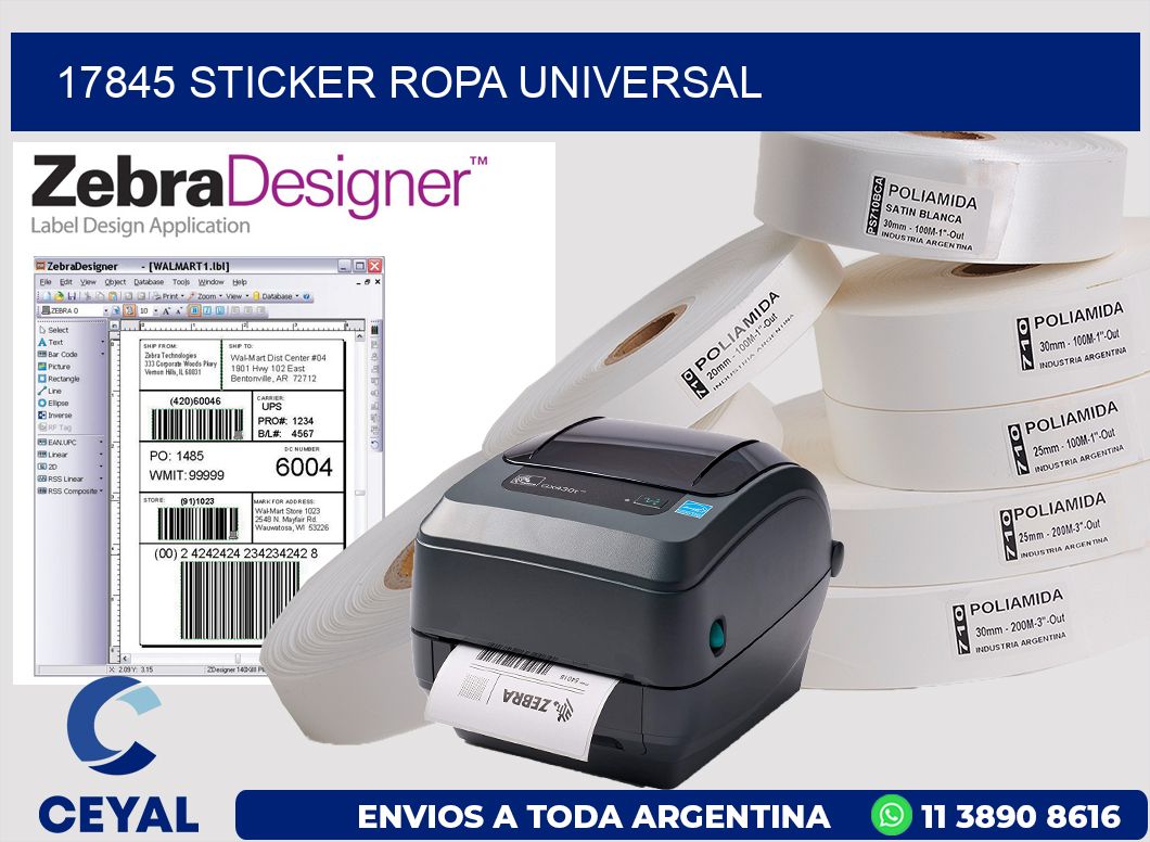 17845 STICKER ROPA UNIVERSAL