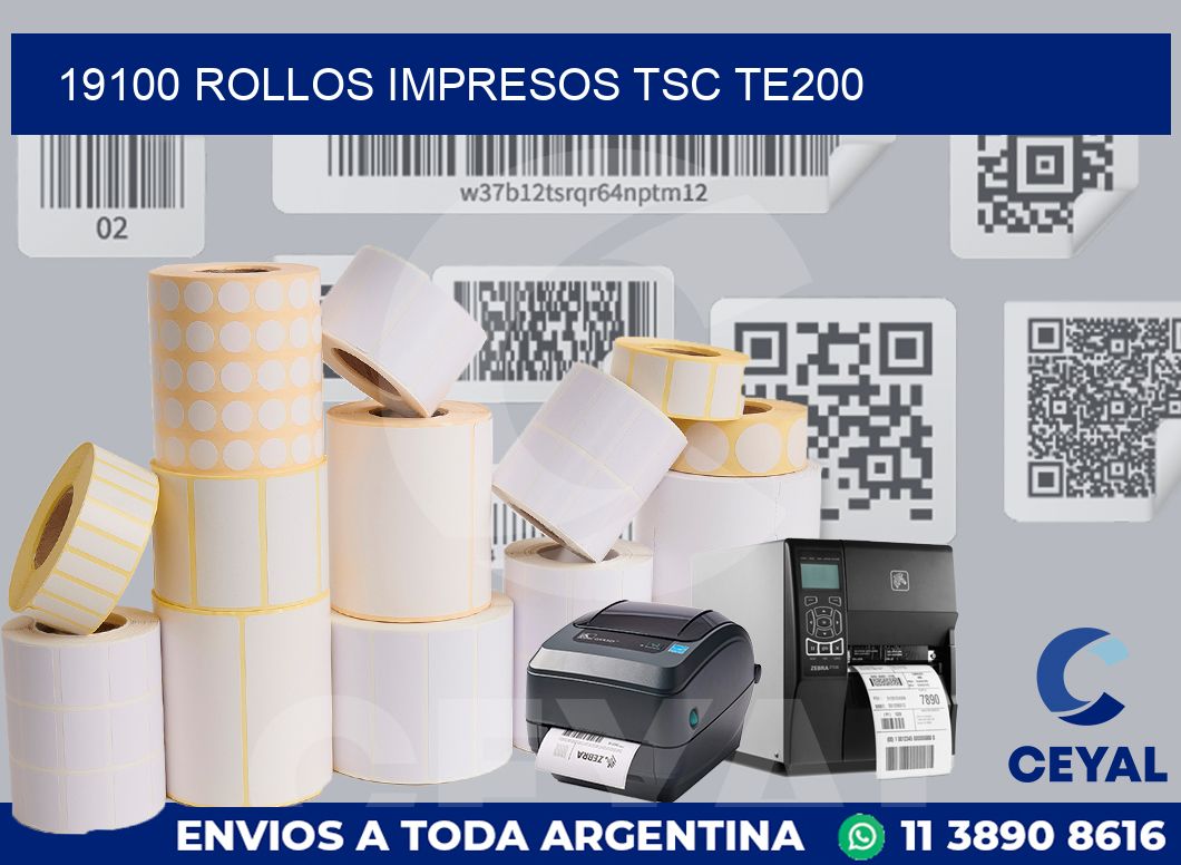 19100 ROLLOS IMPRESOS TSC TE200