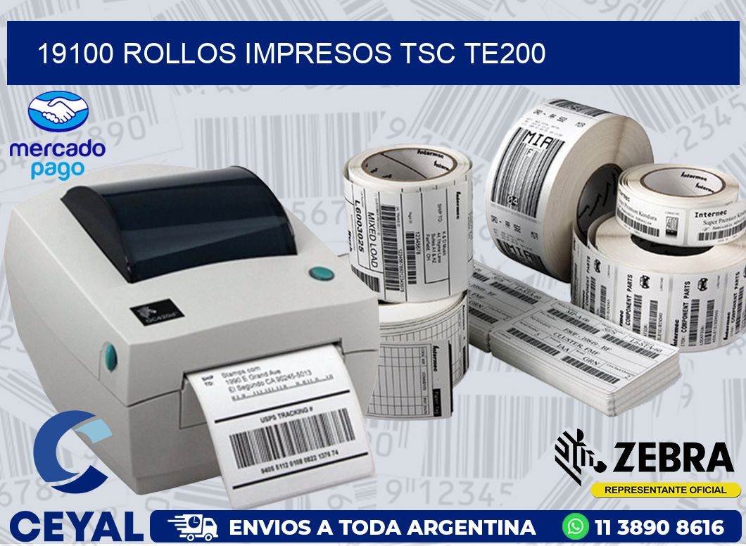 19100 ROLLOS IMPRESOS TSC TE200