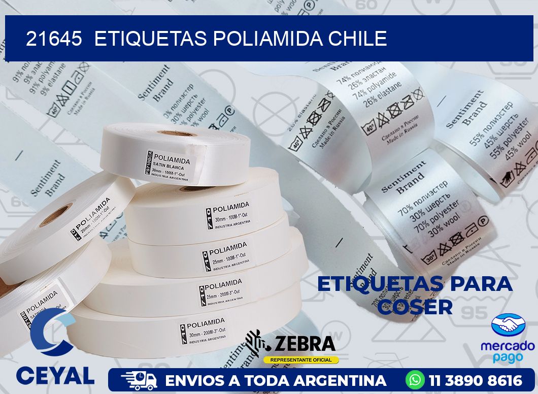 21645  ETIQUETAS POLIAMIDA CHILE