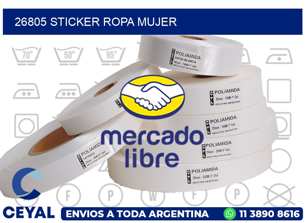 26805 STICKER ROPA MUJER