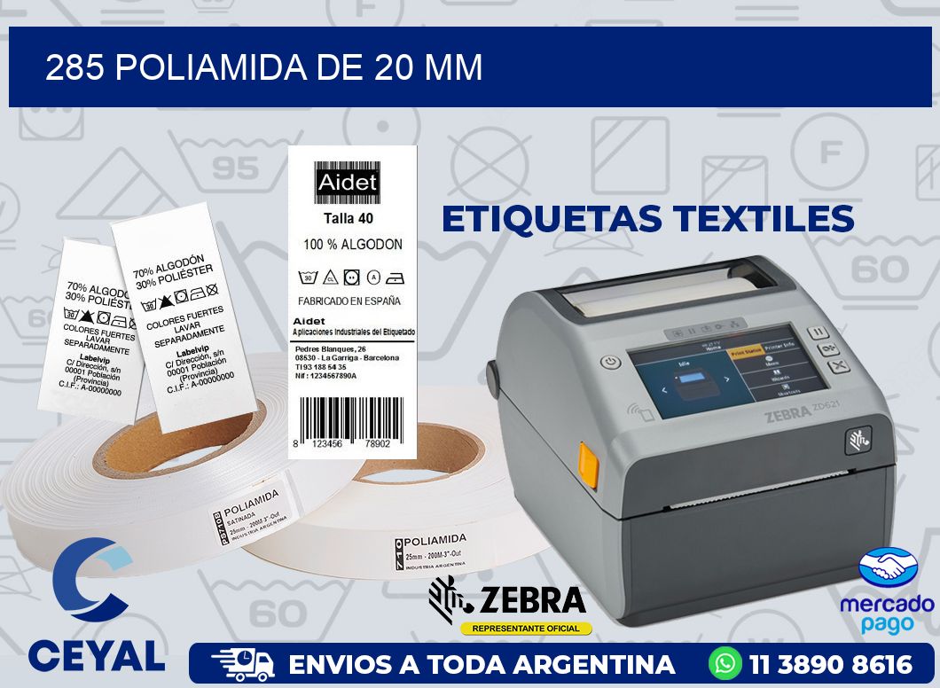 285 POLIAMIDA DE 20 MM