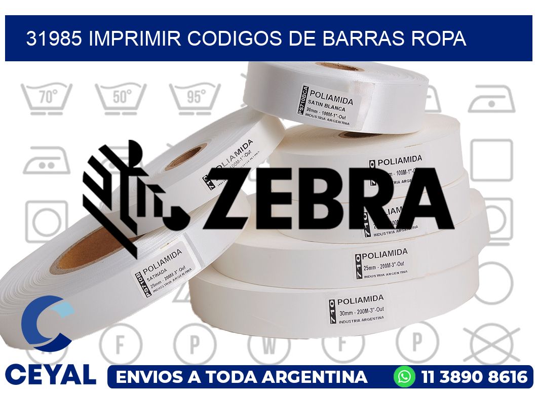 31985 IMPRIMIR CODIGOS DE BARRAS ROPA