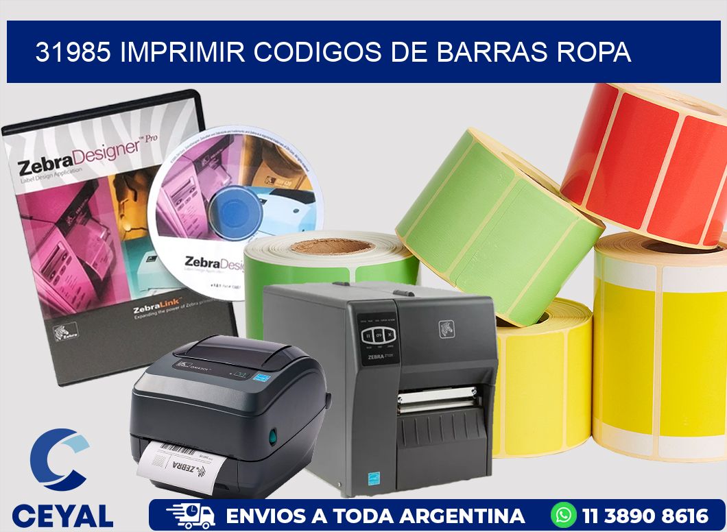 31985 IMPRIMIR CODIGOS DE BARRAS ROPA