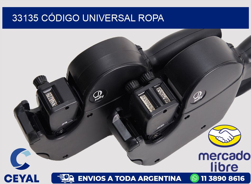 33135 CÓDIGO UNIVERSAL ROPA