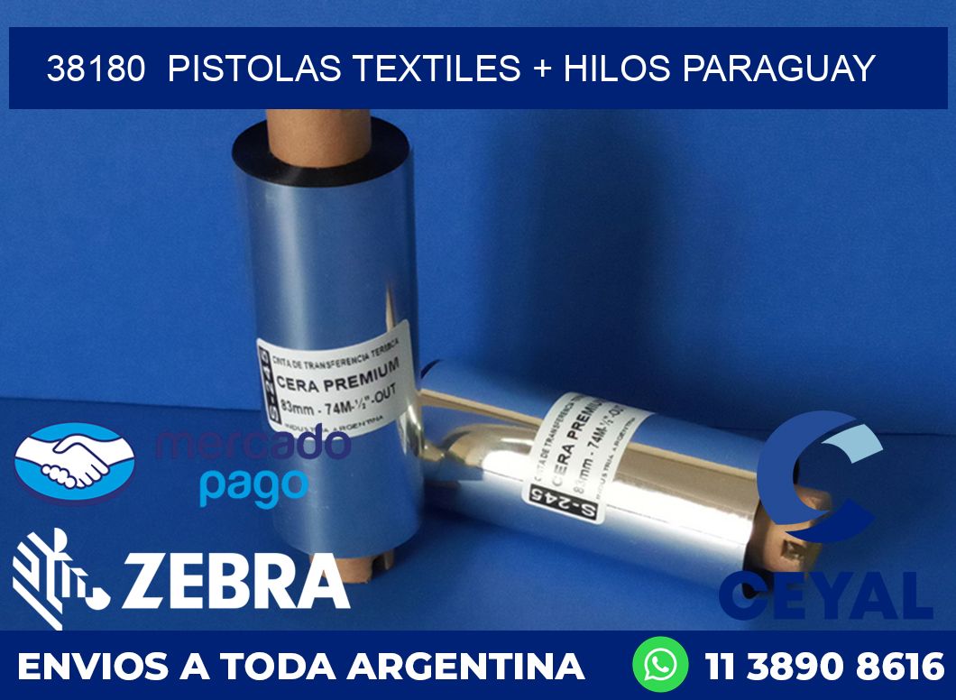 38180  PISTOLAS TEXTILES + HILOS PARAGUAY