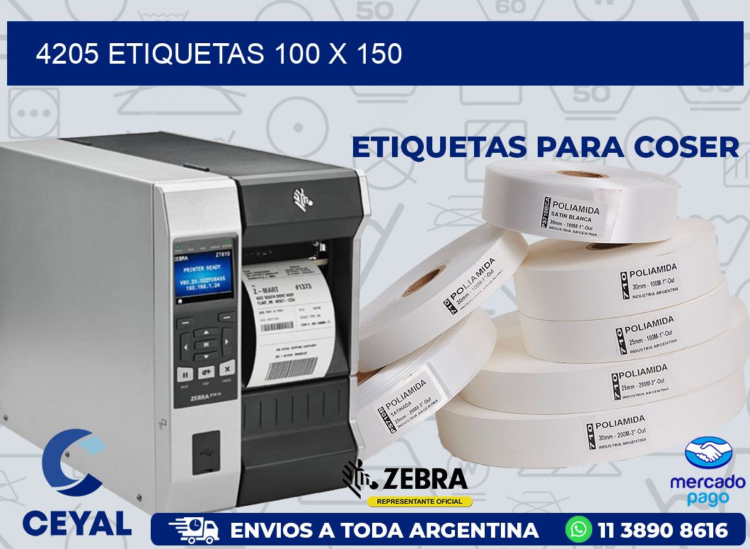 4205 ETIQUETAS 100 X 150