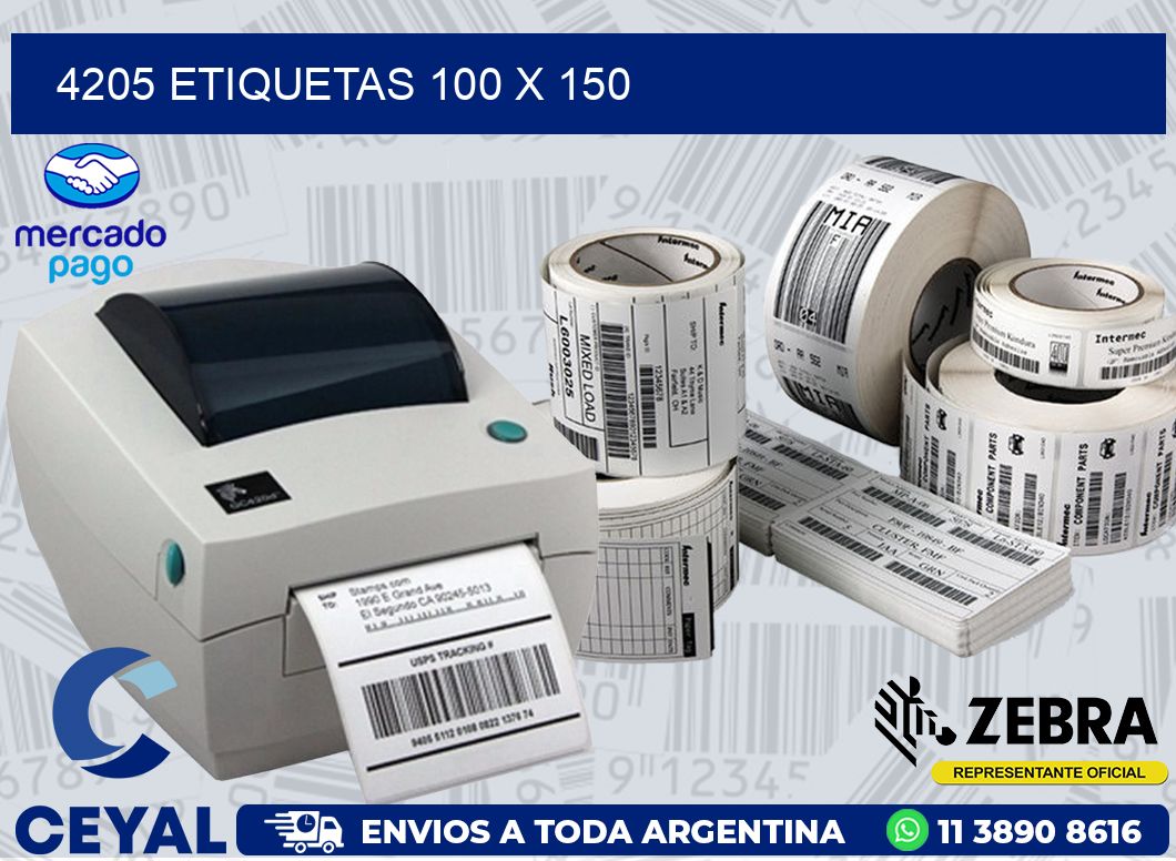 4205 ETIQUETAS 100 X 150