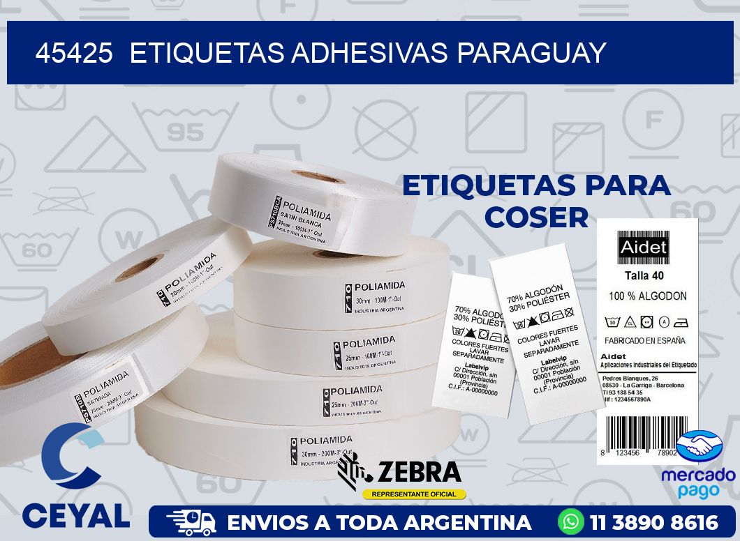 45425  ETIQUETAS ADHESIVAS PARAGUAY