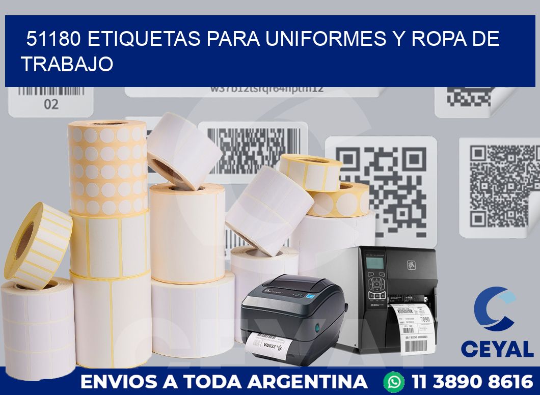 51180 ETIQUETAS PARA UNIFORMES Y ROPA DE TRABAJO