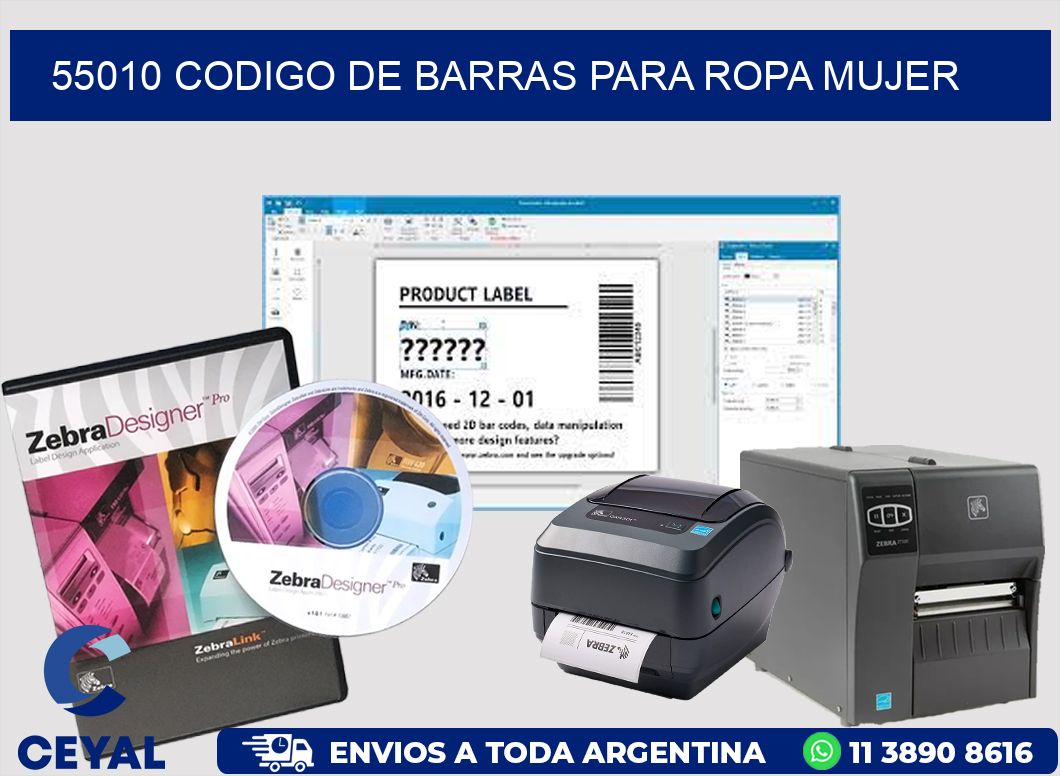 55010 CODIGO DE BARRAS PARA ROPA MUJER