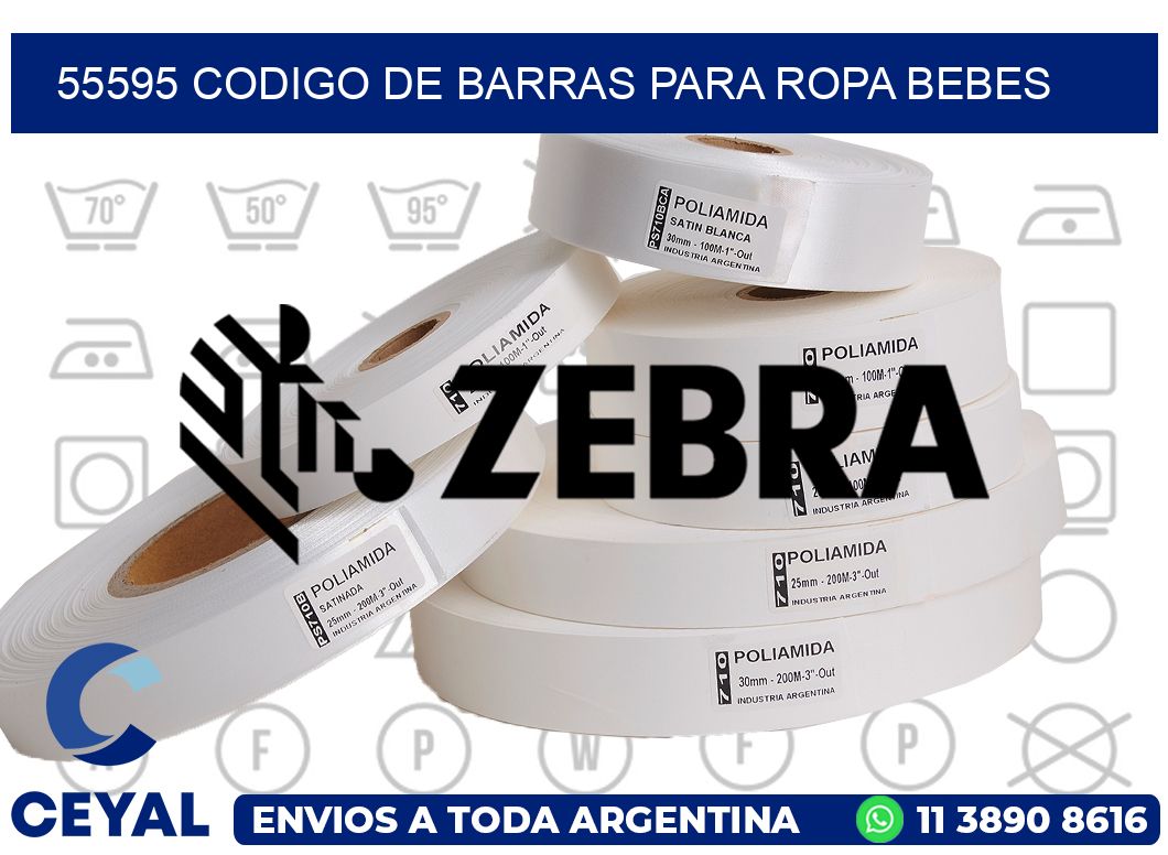 55595 CODIGO DE BARRAS PARA ROPA BEBES