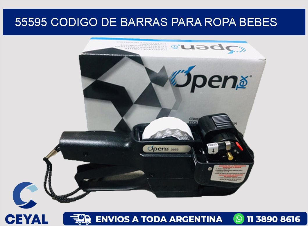 55595 CODIGO DE BARRAS PARA ROPA BEBES