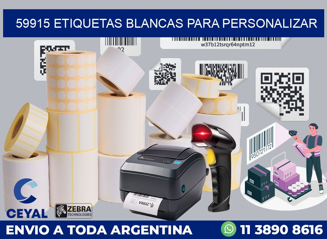 59915 ETIQUETAS BLANCAS PARA PERSONALIZAR