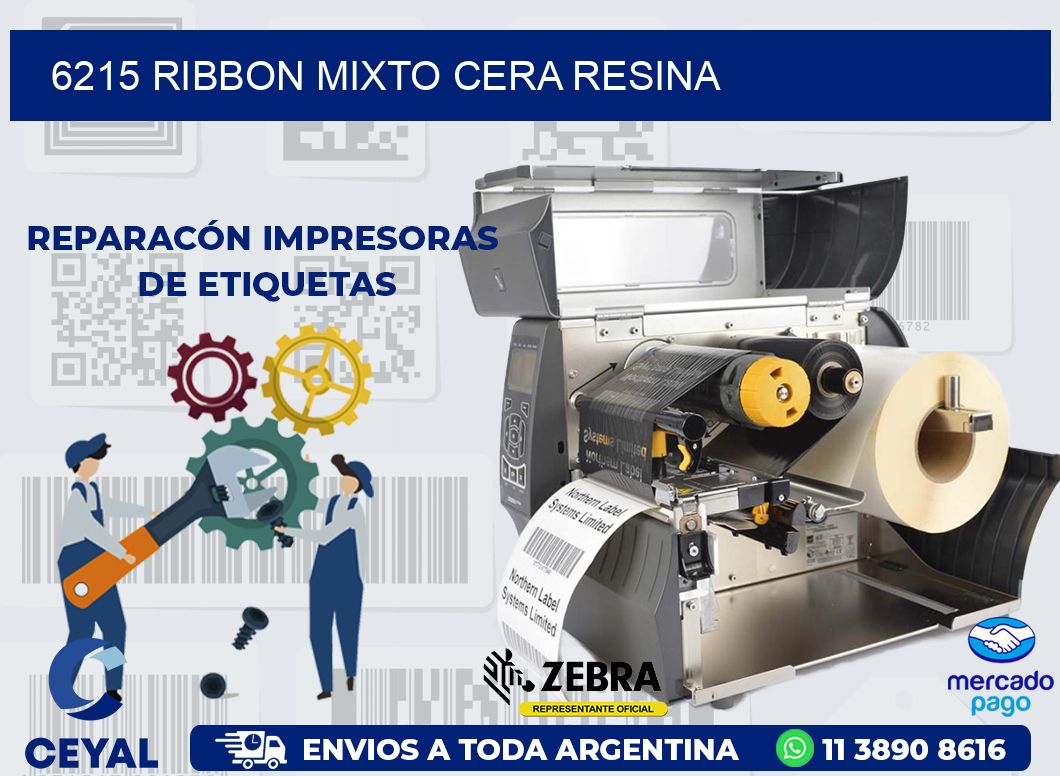 6215 RIBBON MIXTO CERA RESINA