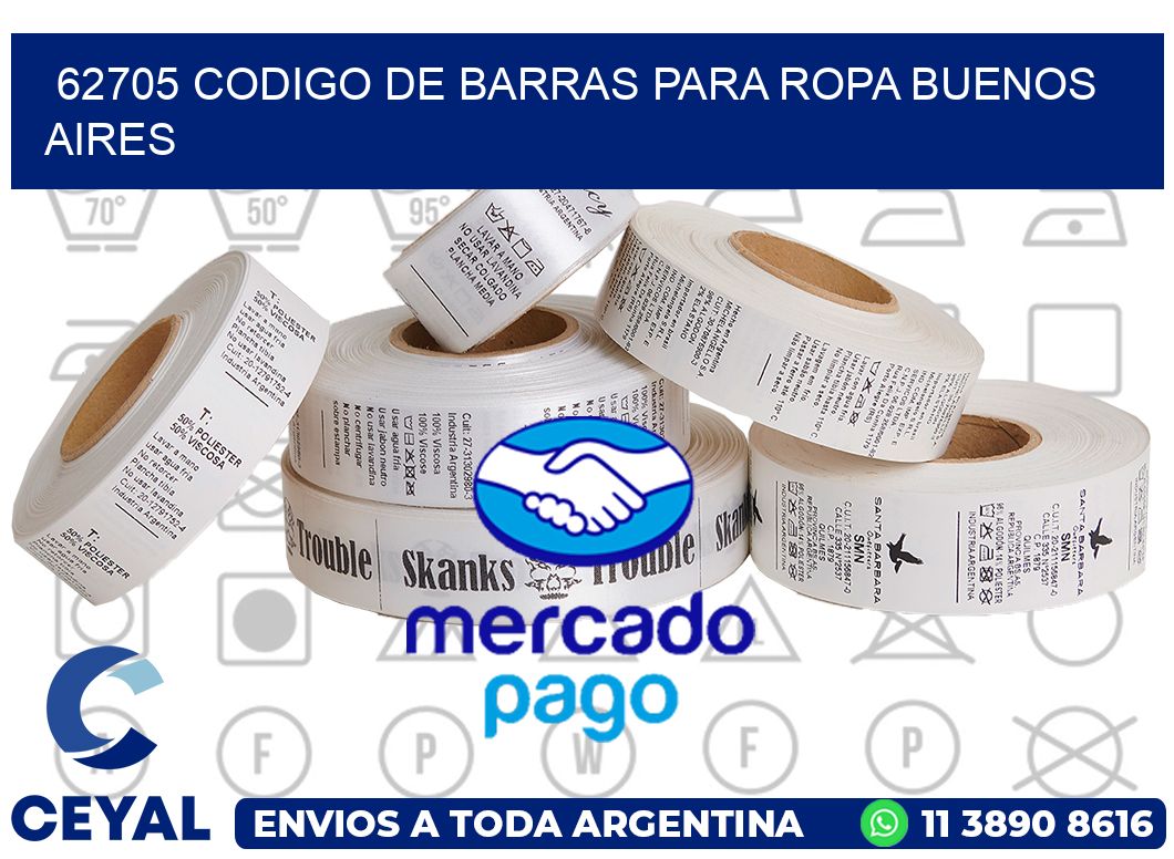 62705 CODIGO DE BARRAS PARA ROPA BUENOS AIRES