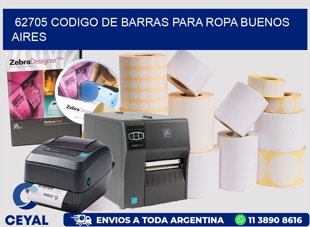 62705 CODIGO DE BARRAS PARA ROPA BUENOS AIRES