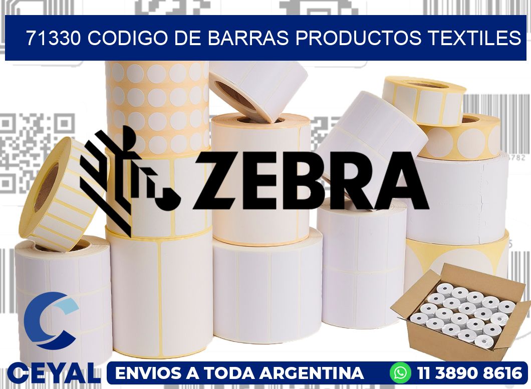 71330 CODIGO DE BARRAS PRODUCTOS TEXTILES