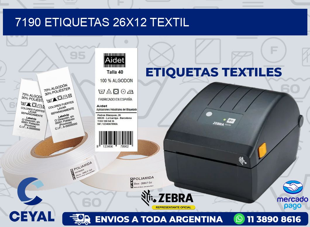 7190 ETIQUETAS 26X12 TEXTIL
