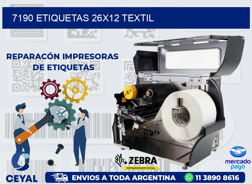 7190 ETIQUETAS 26X12 TEXTIL