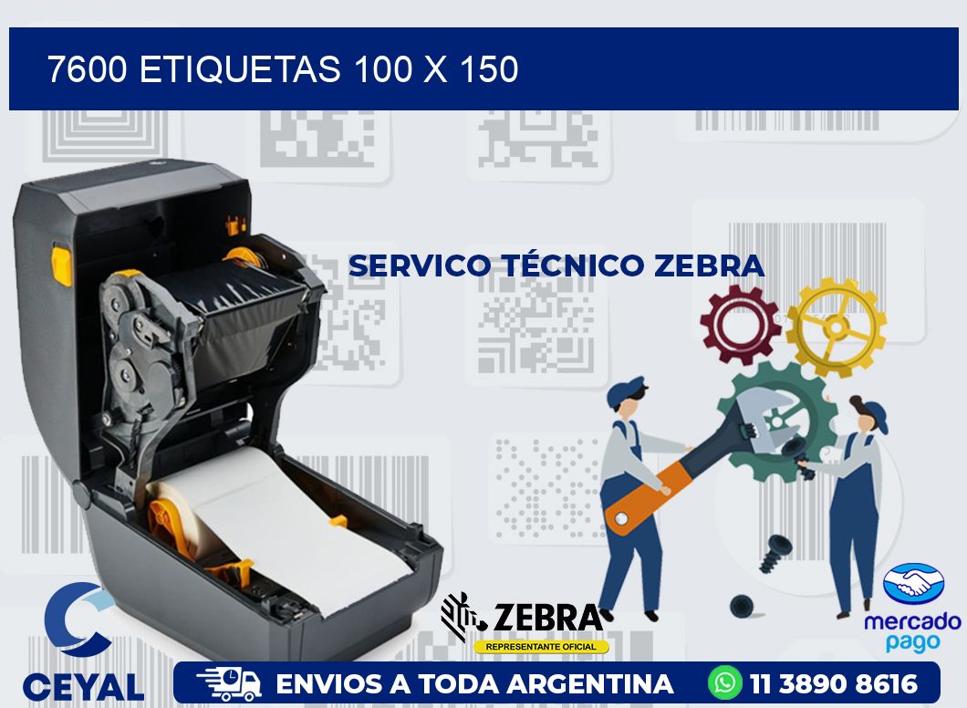 7600 ETIQUETAS 100 X 150