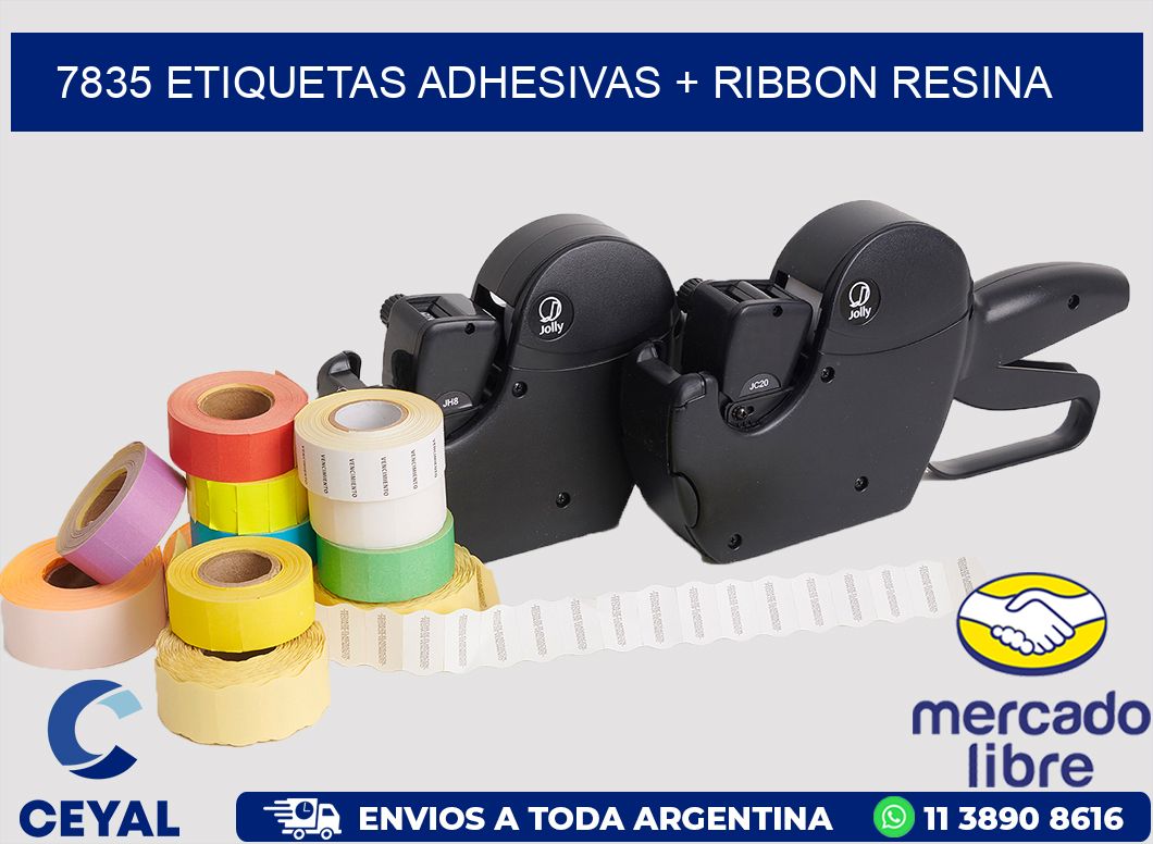 7835 ETIQUETAS ADHESIVAS + RIBBON RESINA