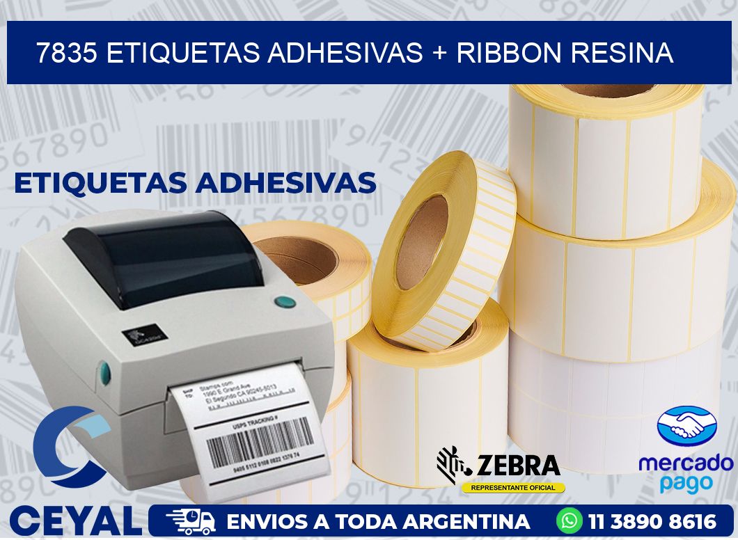 7835 ETIQUETAS ADHESIVAS + RIBBON RESINA