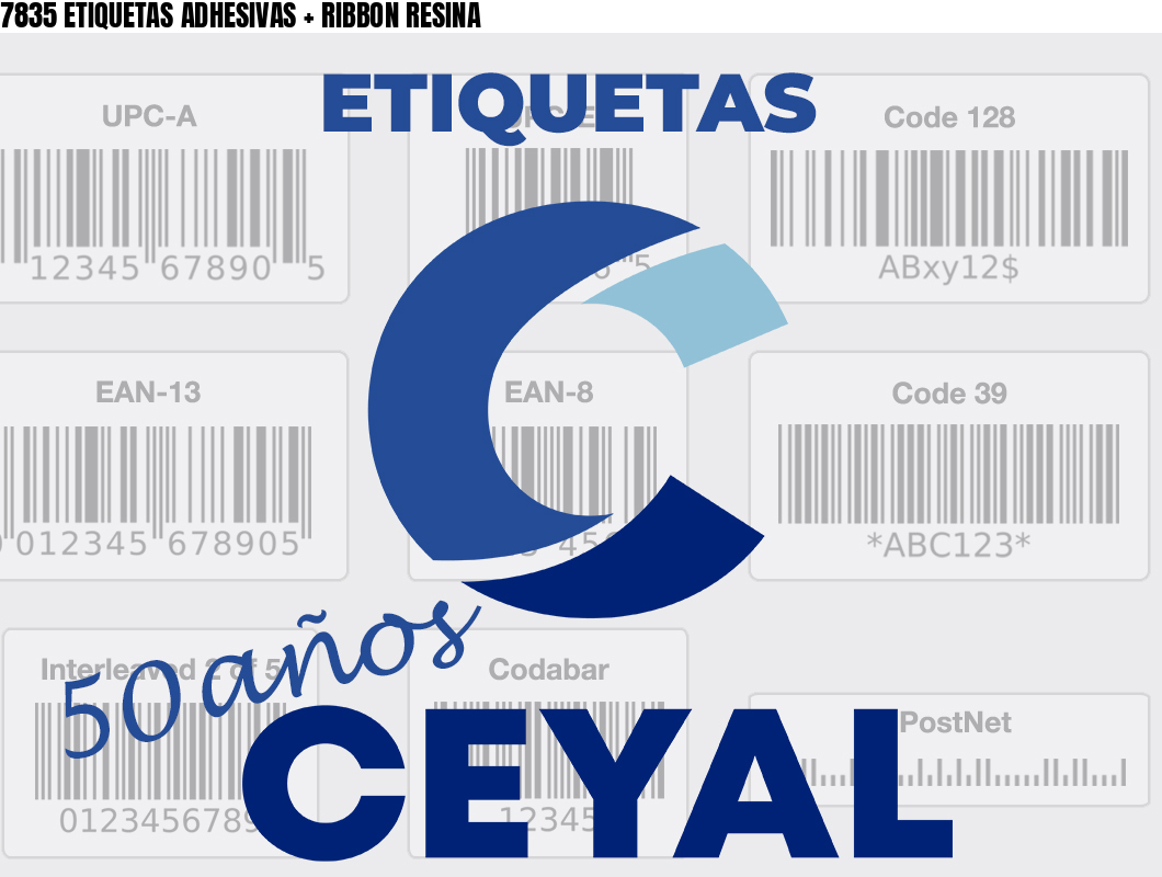 7835 ETIQUETAS ADHESIVAS + RIBBON RESINA