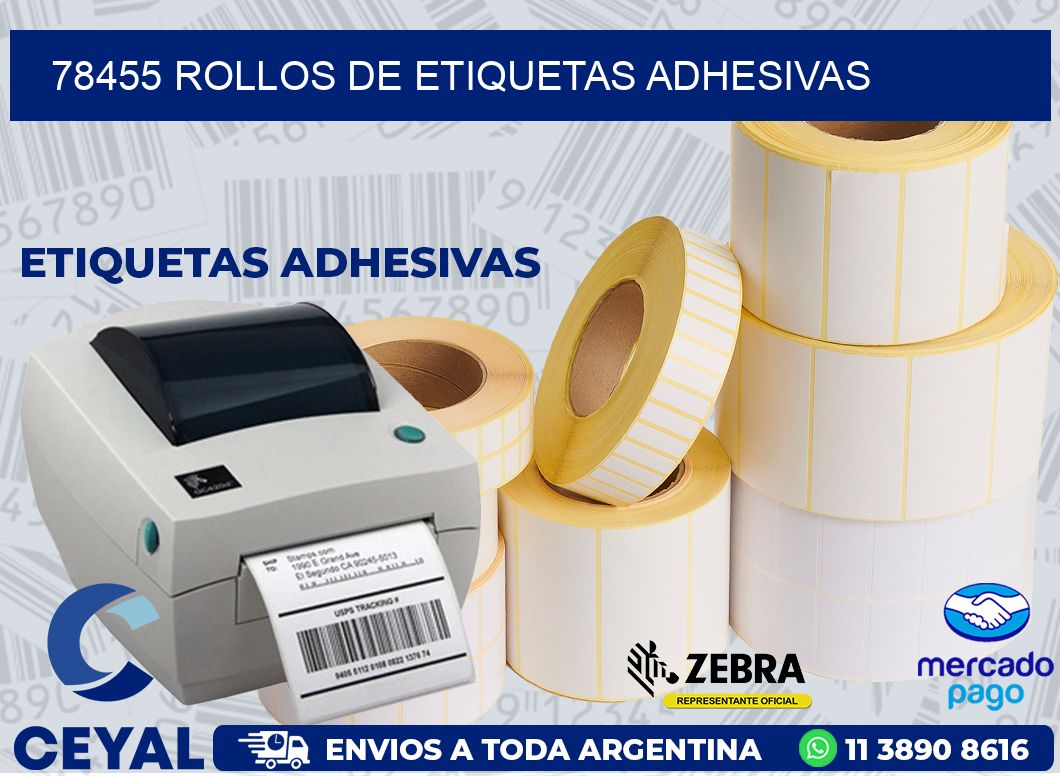 78455 ROLLOS DE ETIQUETAS ADHESIVAS