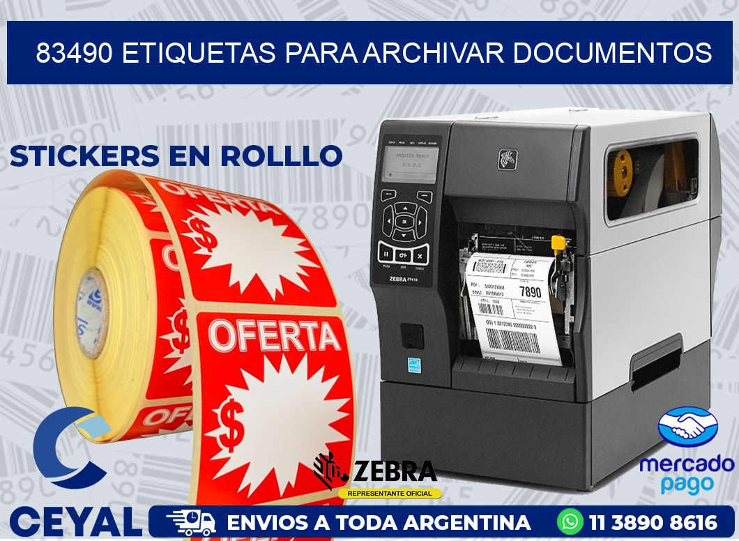 83490 ETIQUETAS PARA ARCHIVAR DOCUMENTOS