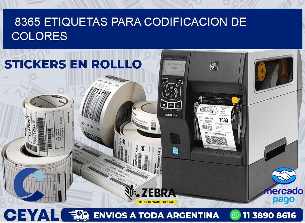 8365 ETIQUETAS PARA CODIFICACION DE COLORES