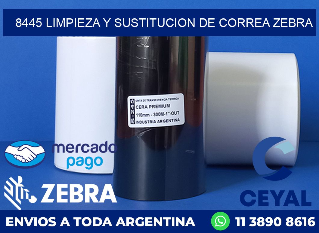 8445 LIMPIEZA Y SUSTITUCION DE CORREA ZEBRA