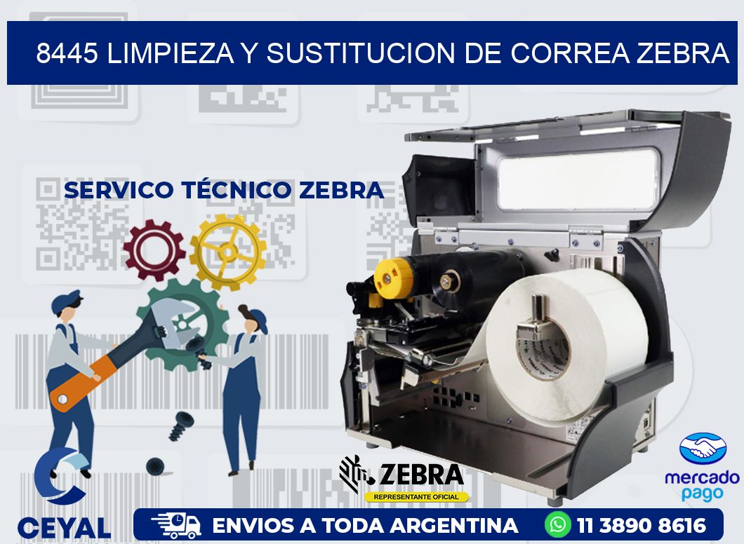 8445 LIMPIEZA Y SUSTITUCION DE CORREA ZEBRA
