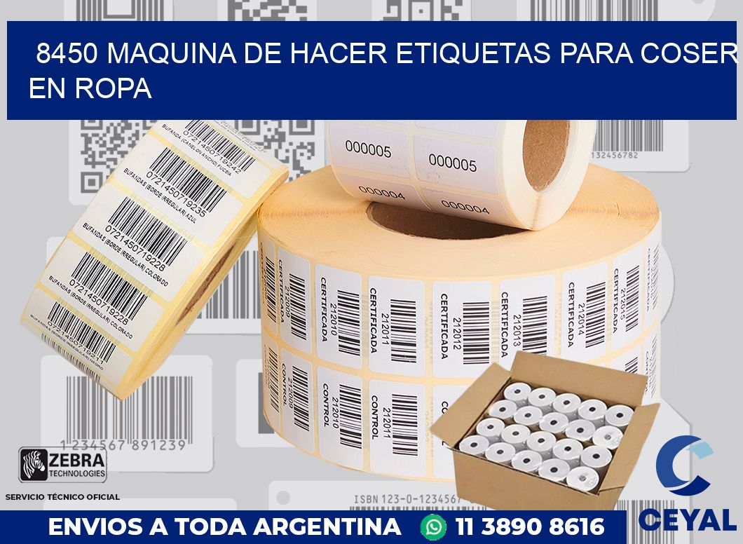 8450 MAQUINA DE HACER ETIQUETAS PARA COSER EN ROPA