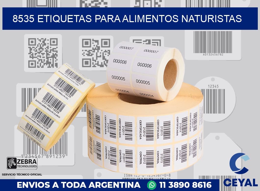 8535 ETIQUETAS PARA ALIMENTOS NATURISTAS