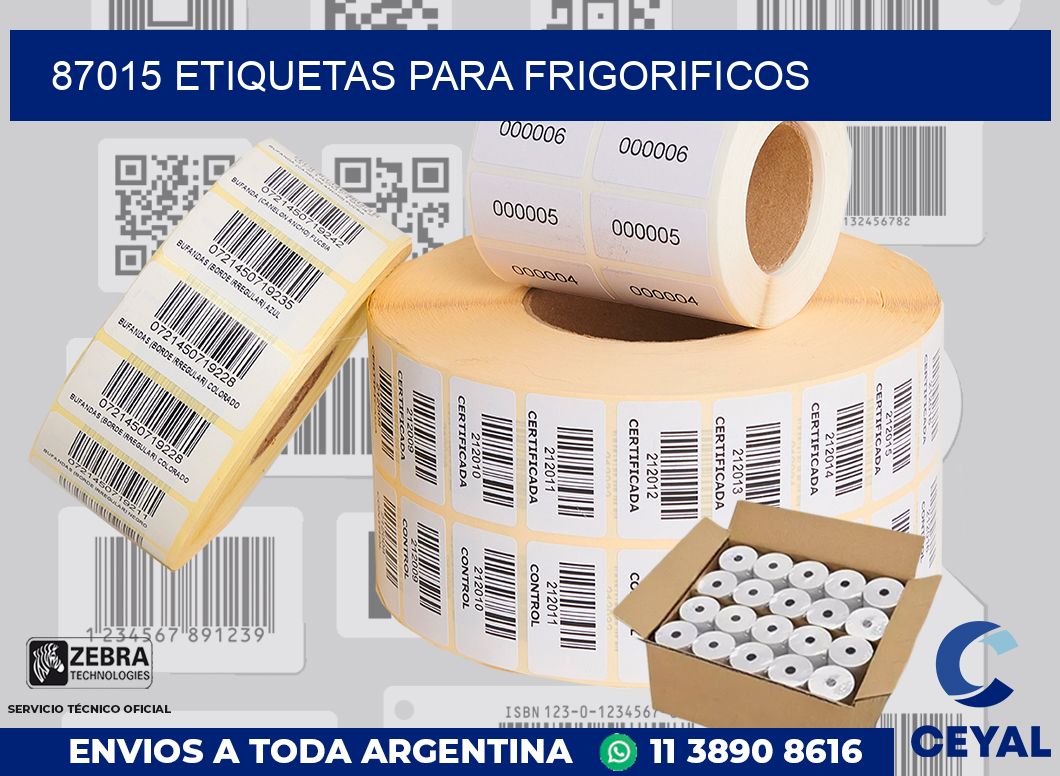 87015 ETIQUETAS PARA FRIGORIFICOS